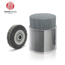 Abrasive silicon carbide filament for steel polish disc brush